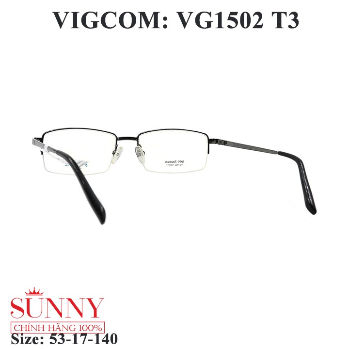 Gọng kính chính hãng nam nữ Vigcom VG1502 màu sắc thời trang ,thiết kế dễ đeo bảo vệ mắt