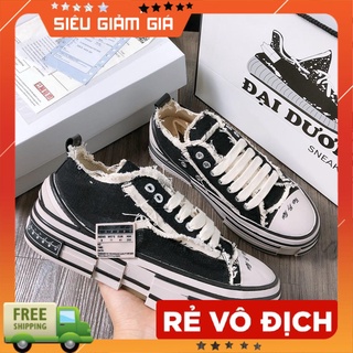 Xvessel đế gỗ giày cv rách thể thao Xvessel đen đế gỗ bản hot nhất 2021 nâng đế êm chân