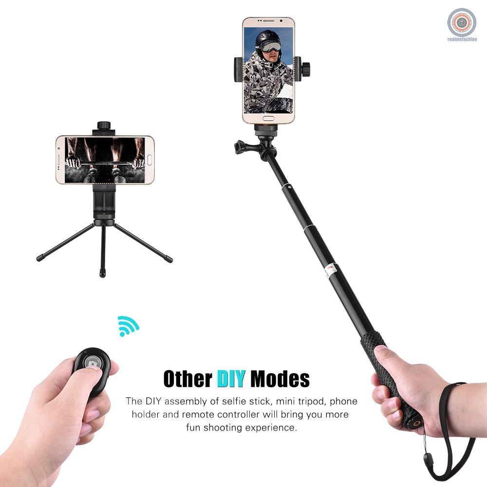 Gậy Chụp Ảnh Selfie Rmftelescoping Với Giá Đỡ Mini Điều Khiển Từ Xa Cho Điện Thoại 5 / 4 / 3 + / 3 + / 60 Ricoh Theta S / M15s