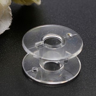 10 Pcs Clear Empty Bobbins Thread String Sewing Machine Plastic Empty Spool