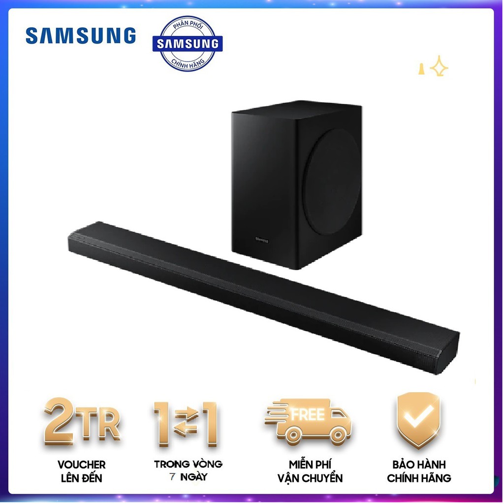 Loa thanh Soundbar Samsung 5.1 HW-Q60T/XV 2020, 360 W, Có cổng USB,Có kèm remote, HDMI Optical USB, Bluetooth 2.0