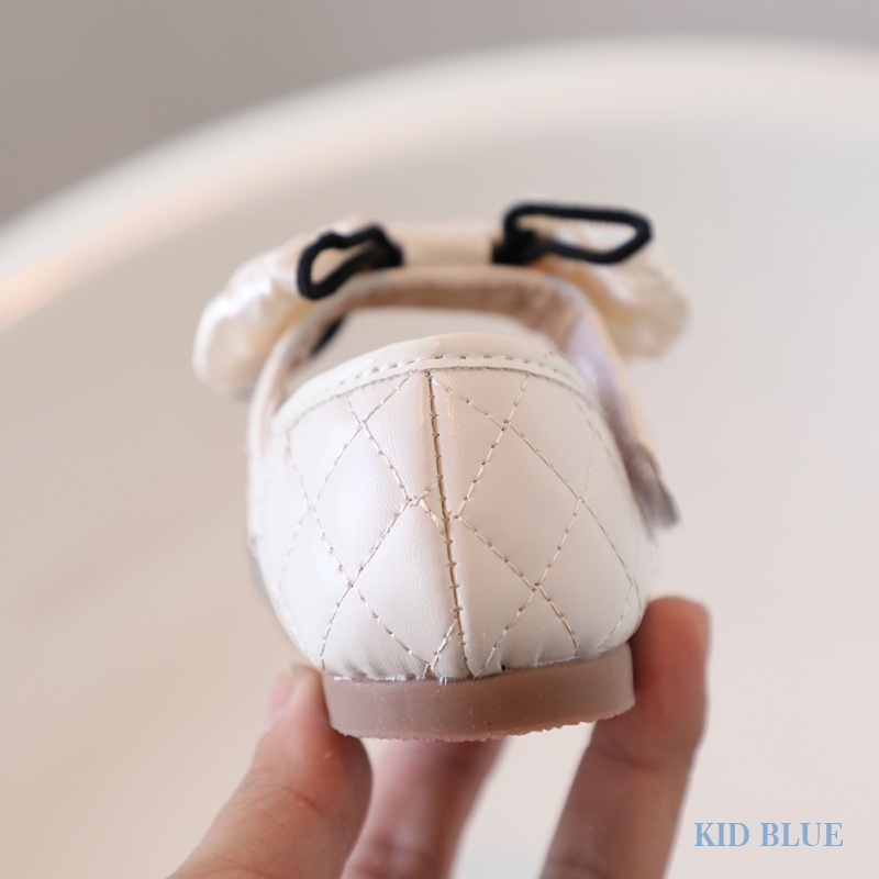 Giày Búp Bê Da Đế Mềm Đính Nơ Xinh Xắn Phong Cách Công Chúa Cho Bé Gái