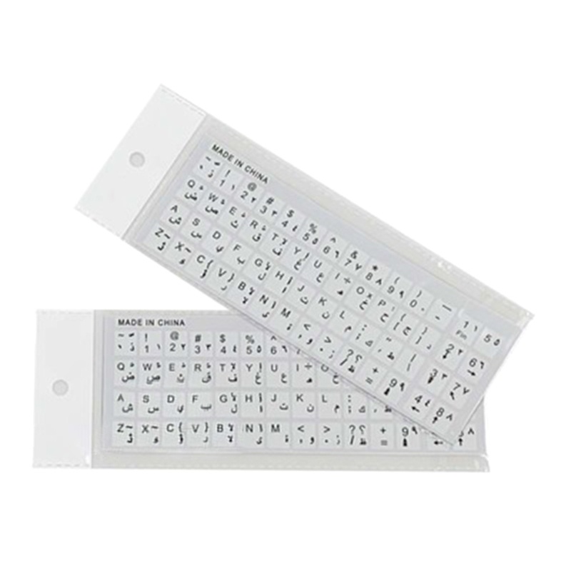 Bộ 2 Miếng Dán Bàn Phím Trong Suốt In Chữ Cho Laptop Máy Tính Bàn Notebook