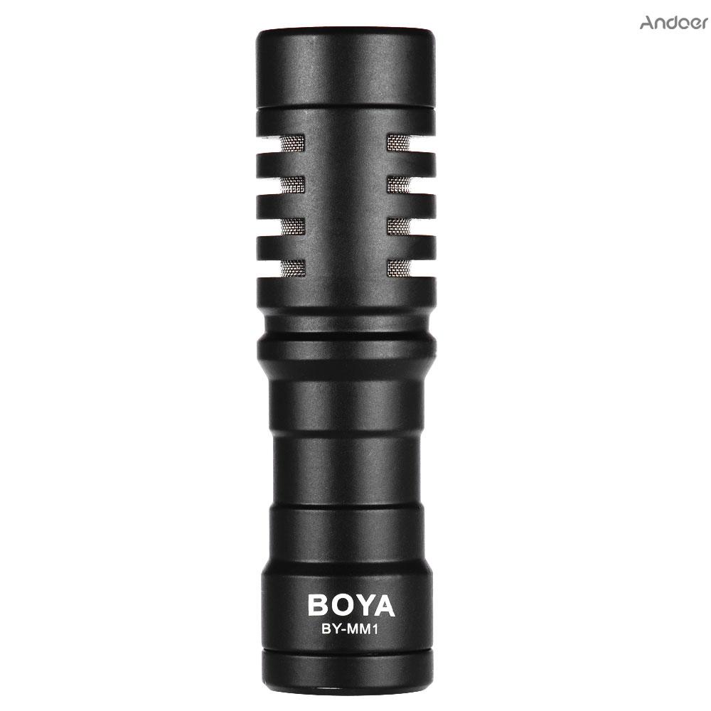 Micro Thu Âm Boya By-Mm1 Mini Giắc Cắm 3.5mm Cho Điện Thoại / Máy Tính Bảng / Máy Ảnh Dslr