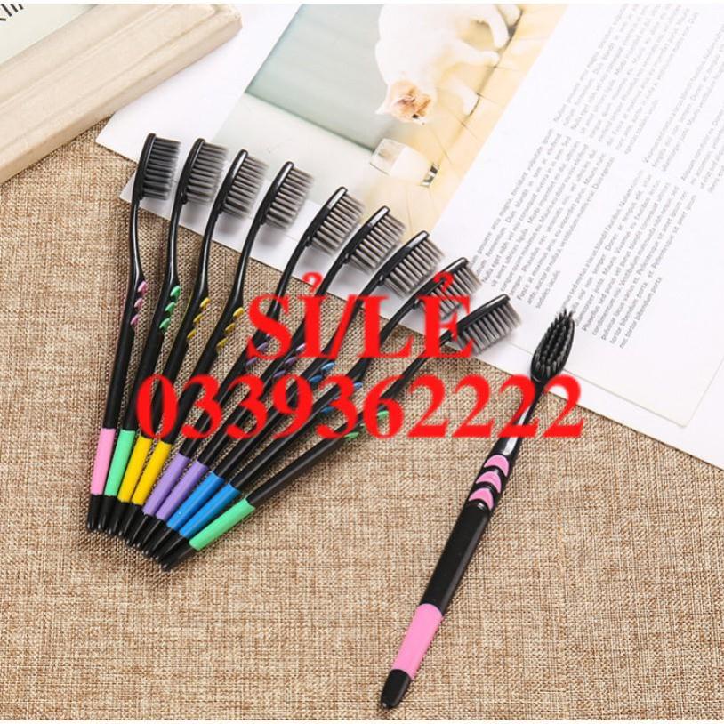 [ HAIANHSHOP ] [Set 10 chiếc] Bàn chải đánh răng than tre hoạt tính - Bàn Chải Trắng Răng Giá rẻ Duashop &gt;
