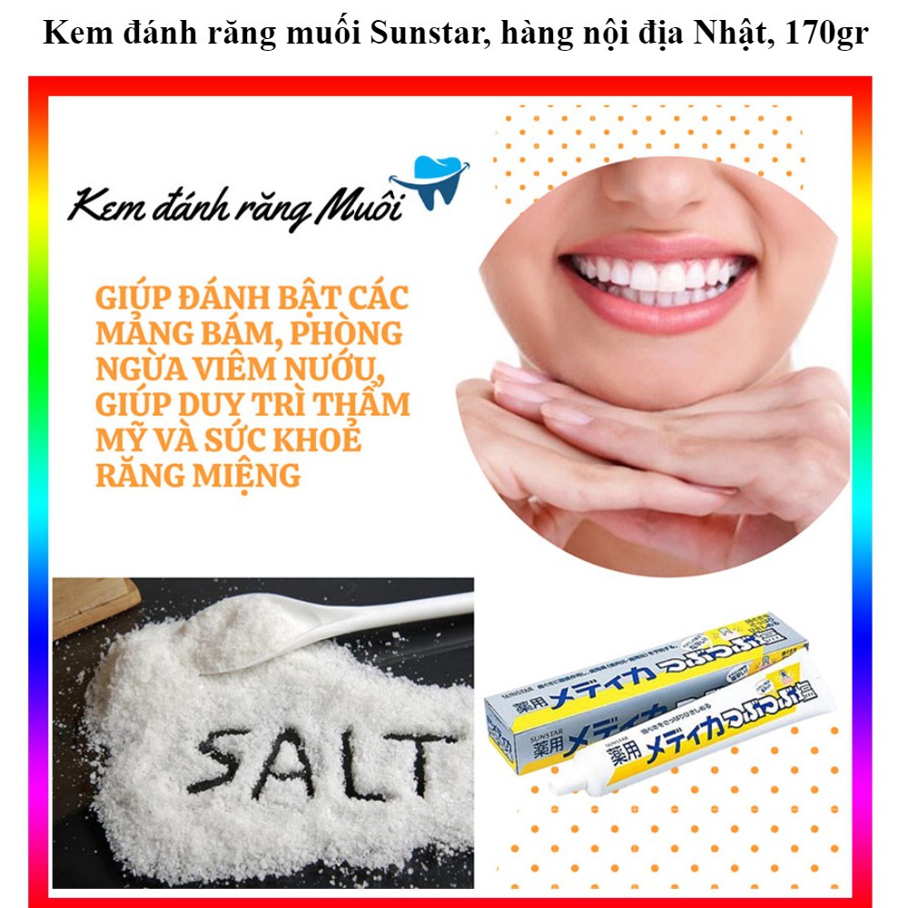 Kem đánh răng muối SUNSTAR Nội Địa Nhật Bản - Tuýp 170g JAPMALL