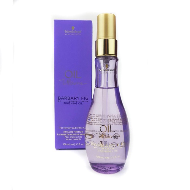 Tinh dầu dưỡng tóc Schwarzkopf OIL Ultime Barbary Fig Finishing Oil cho tóc khô hư tổn 100ml (màu tím)