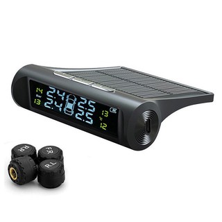 【READY STOCK】Thiết Bị Theo Dõi áp Suất Bánh Xe Hơi Năng Lượng Mặt Trời TPMS Với Màn Hình LCD