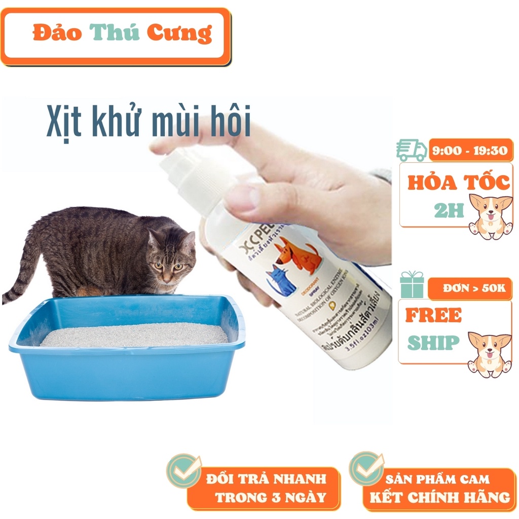 XC PET 100ml Nước hoa thú cưng Xịt khử mùi hôi cát mèo và khử mùi hôi chuồng trại mùi hôi quần áo