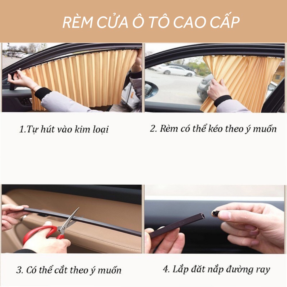 Rèm che nắng ô tô , rèm che nắng ô tô chất liệu vải cao cấp thiết kế nam châm hút cho xe TIME HOME | BigBuy360 - bigbuy360.vn
