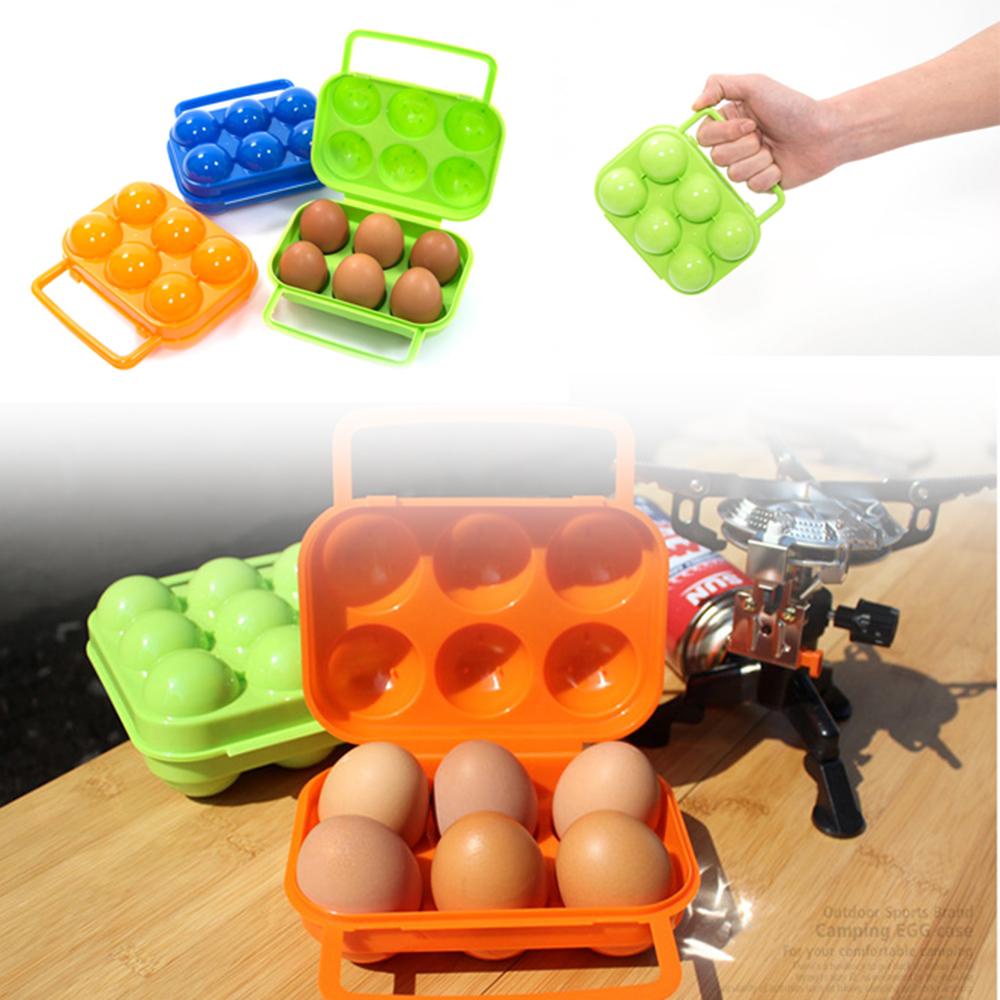 Hộp Đựng Trứng 6 / 12 Ngăn Bằng Nhựa Tiện Dụng Mang Đi Cắm Trại