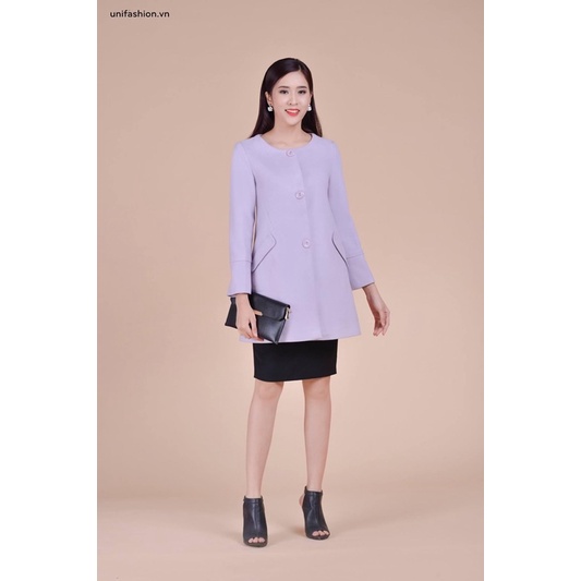 pass áo dạ lông cừu màu tím size M