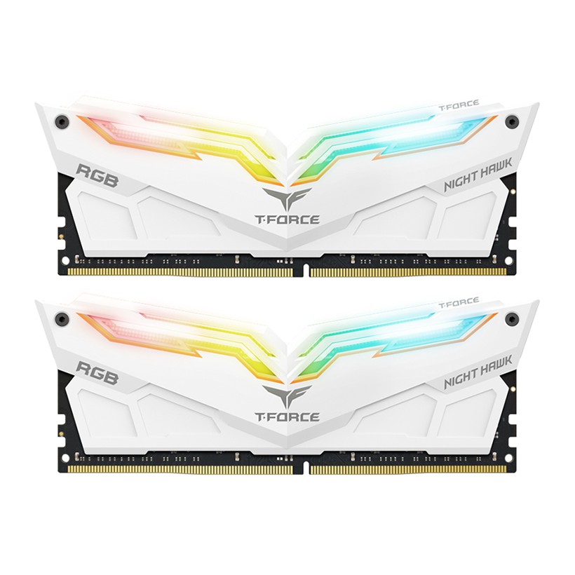 Ram TEAMGROUP Team T-Force Night Hawk RGB 16GB (2 x 8GB) DDR4 - 3000MHz LED 16,8 triệu màu, tản nhiệt nhôm