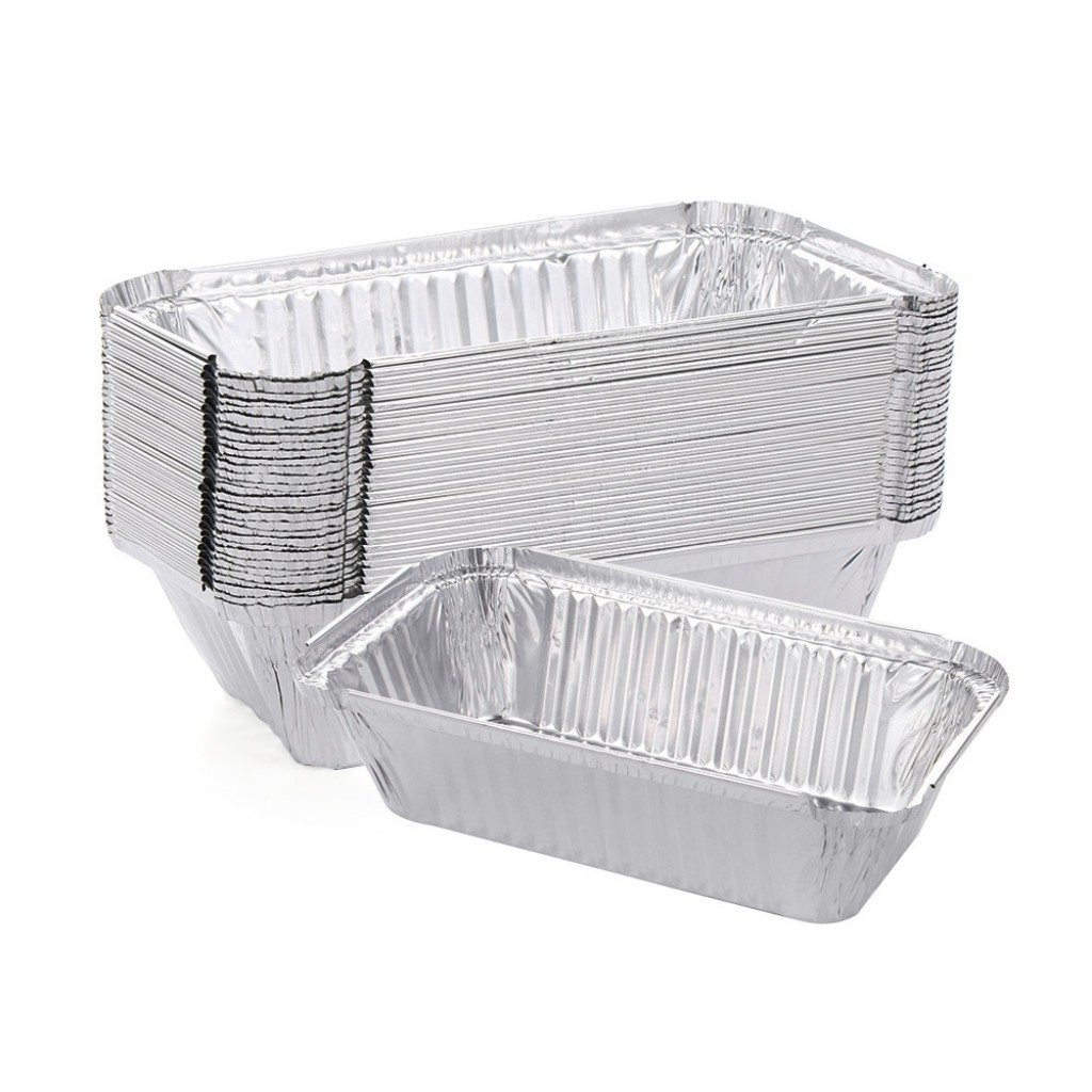 Hộp Bạc/ Hộp Nhôm Đựng Thức Ăn, Đồ Nướng BBQ, Đựng Bánh Có Nắp Nhựa (50c)