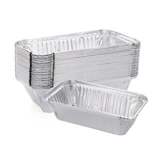 Hộp Bạc/ Hộp Nhôm Đựng Thức Ăn, Đồ Nướng BBQ, Đựng Bánh Có Nắp Nhựa (50c)