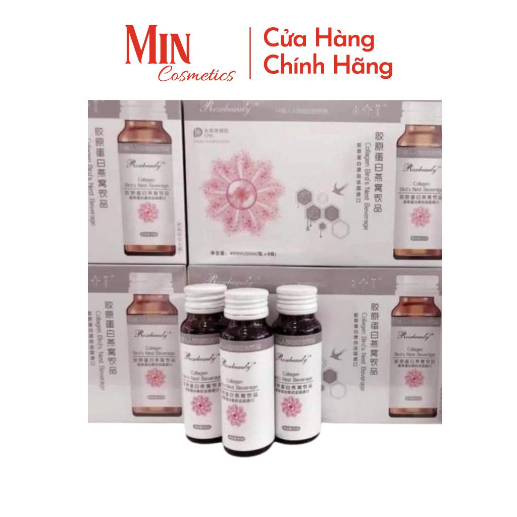 Collagen Yến Rosebeauty Giúp Da Trắng Mịn, Hồng Hào Dạng Ngời - Hộp 8 Lọ, 50ml/1 Lọ