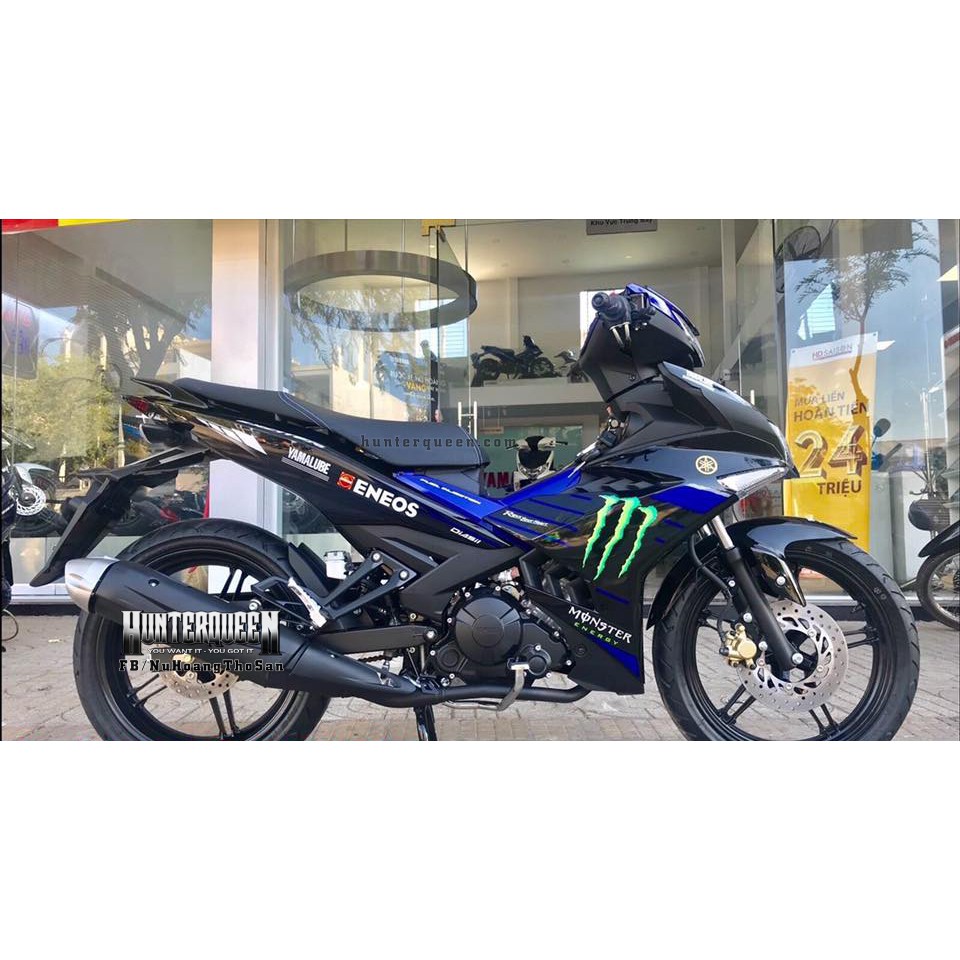 Tem in UV cao cấp. Exciter 150 Monster limited. Decal tem xe ép nhiệt kích thước chuẩn