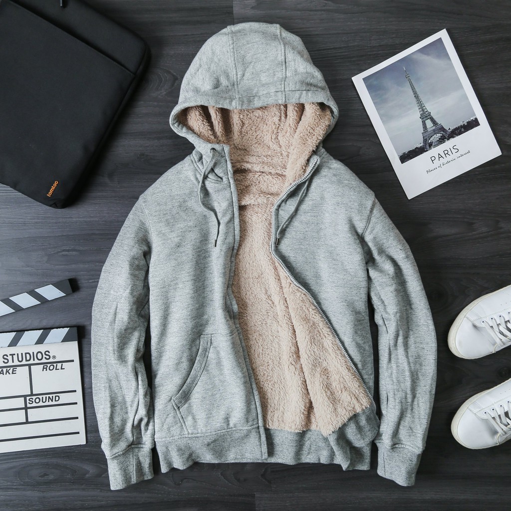 Áo khoác nỉ lót lông trong cho nam | BigBuy360 - bigbuy360.vn