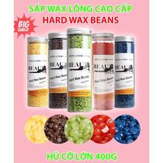 Sáp wax lông hard wax bean hũ 400g cao cấp - wax triệt lông toàn thân - tặng que wax
