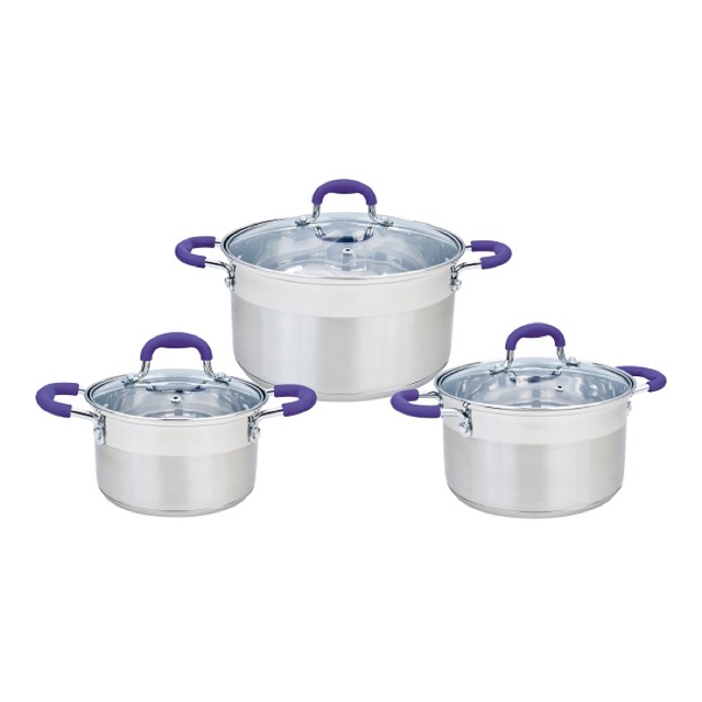 BỘ NỒI INOX SMARTCOOK 3 CHIẾC CỠ 16CM, 20CM, 24CM-SM3331