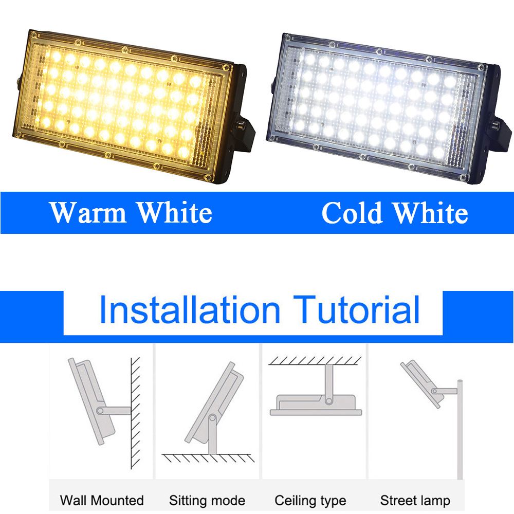 Đèn LED Ngoài Trời Bằng Nhôm Chống Nước IP65 AC 220V 50/100W