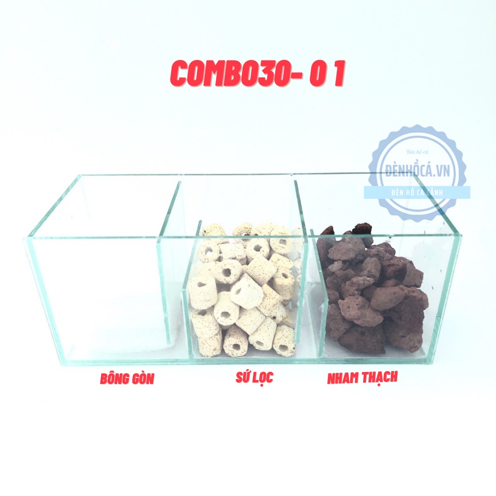 Lọc tràn bể cá bằng KÍNH 30cm cho hồ cá hồ thủy sinh