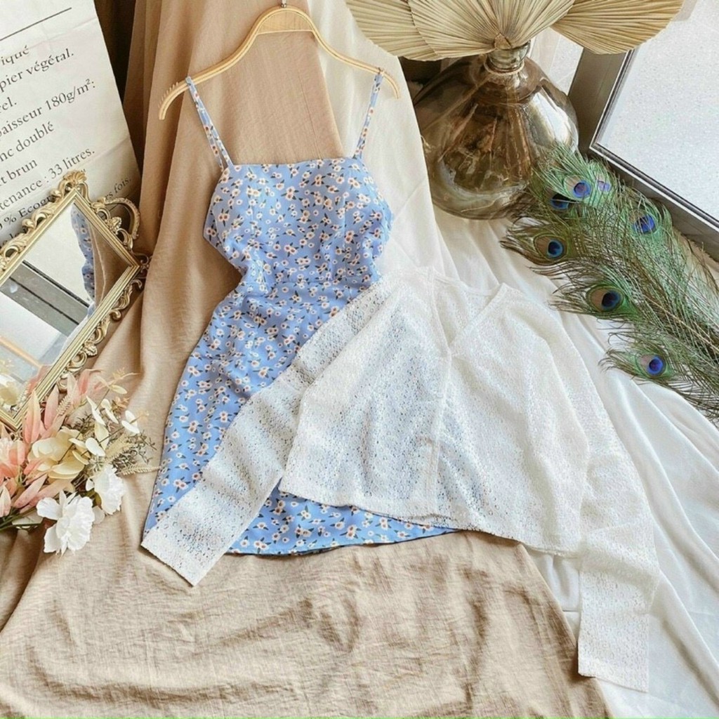 Set váy nữ đẹp, đầm hoa nhí mùa hè, chất vải đẹp, hàng chuẩn bán shop, phom dưới 52kg-tùy chiều cao | BigBuy360 - bigbuy360.vn