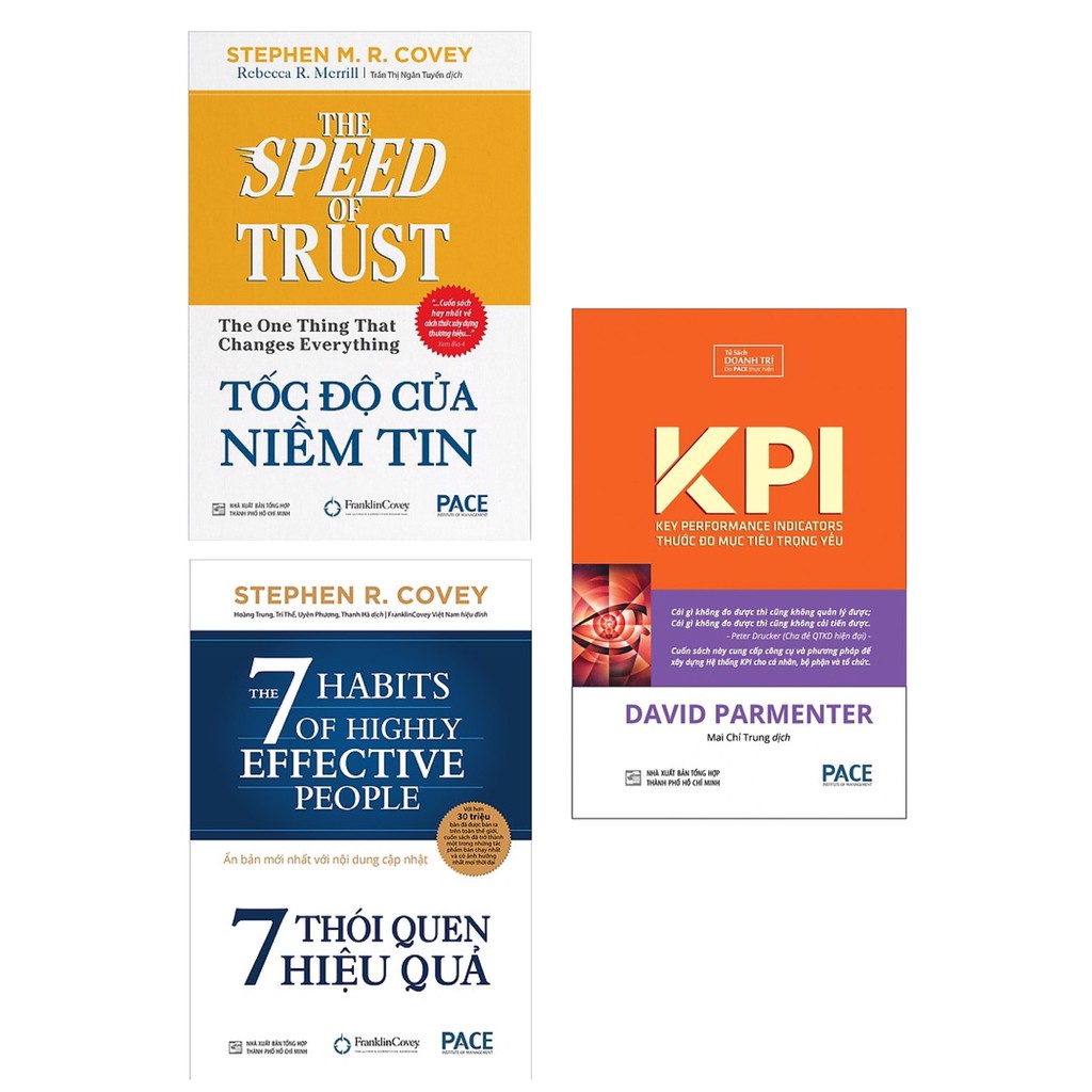 Sách - Combo Tốc Độ Của Niềm Tin + KPI - Thước Đo Mục Tiêu Trọng Yếu + 7 Thói Quen Hiệu Quả