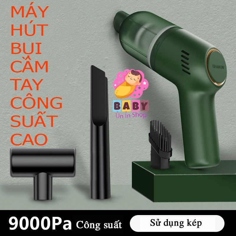 MÁY HÚT BỤI CẦM TAY MINI, MÁY HÚT BỤI Ô TÔ LỰC HÚT 8000PA BẢO HÀNH 12 THÁNG.