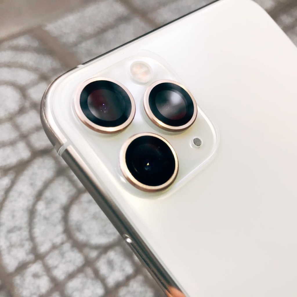 Bộ viền kim loại dán bảo vệ camera Sapphire Kuzoom cho Iphone 11/Pro/Promax