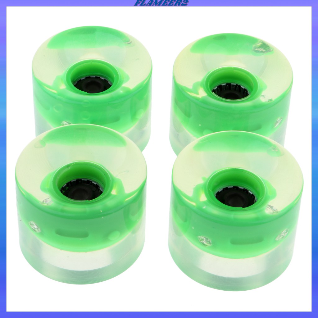 Bộ 4 Bánh Xe Ván Trượt 60mm Đèn Flash 78A