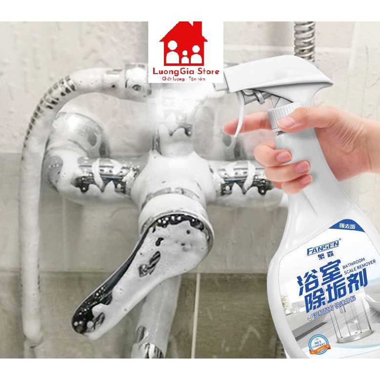 Xịt Tẩy Cặn Canxi Trên Inox Và Kính , Chai Tẩy Nhà Tắm Nhà Vệ Sinh An Toàn