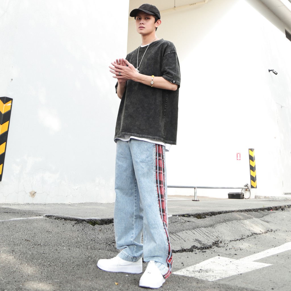 Áo Thun Wash Xám Đậm Trơn Chất Liệu Cotton Thoáng Mát