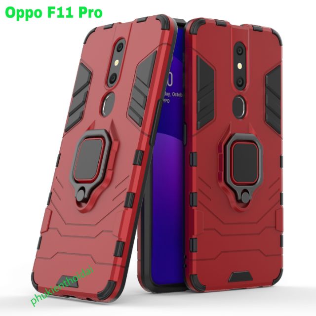 Ốp lưng Oppo F11 Pro chống sốc Iron Man Iring cao cấp giá đỡ xem phim