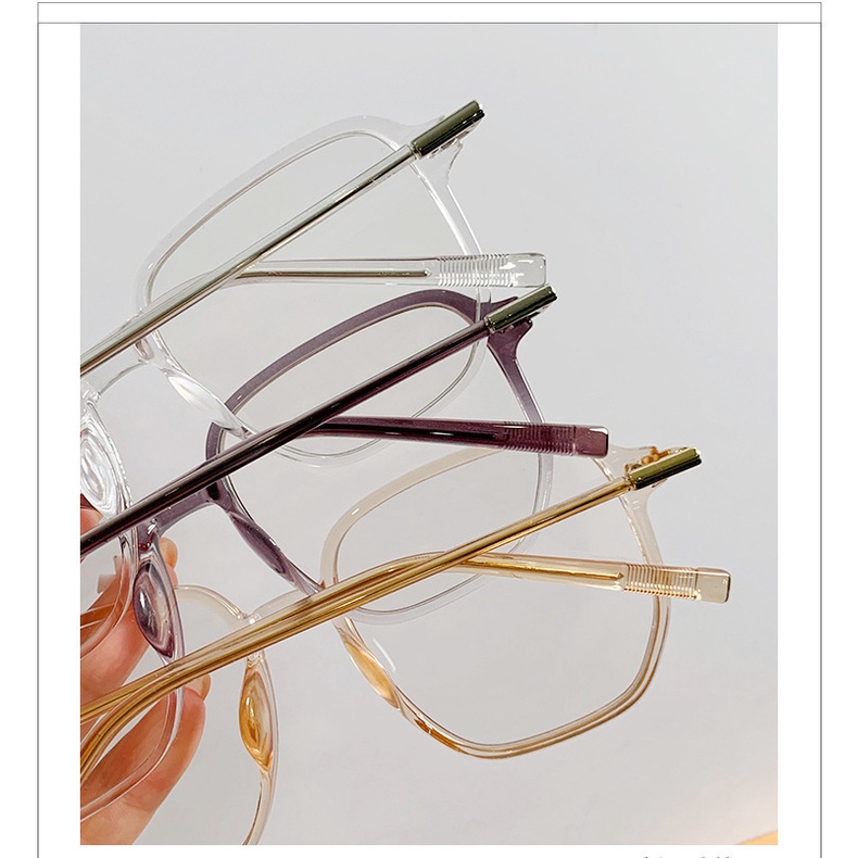 Kính bảo vệ bức xạ của phụ nữ Khung kính tròn màu trong suốt kính chắn sáng xanh