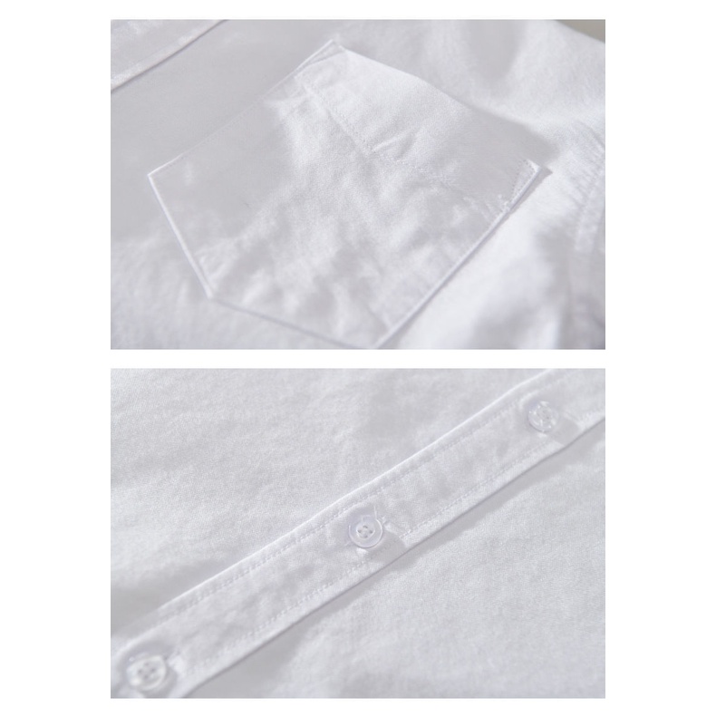Áo Sơ Mi Cotton Tay Dài Màu Sắc Đơn Giản Trẻ Trung Thời Trang Xuân Hè Cho Nam Giới