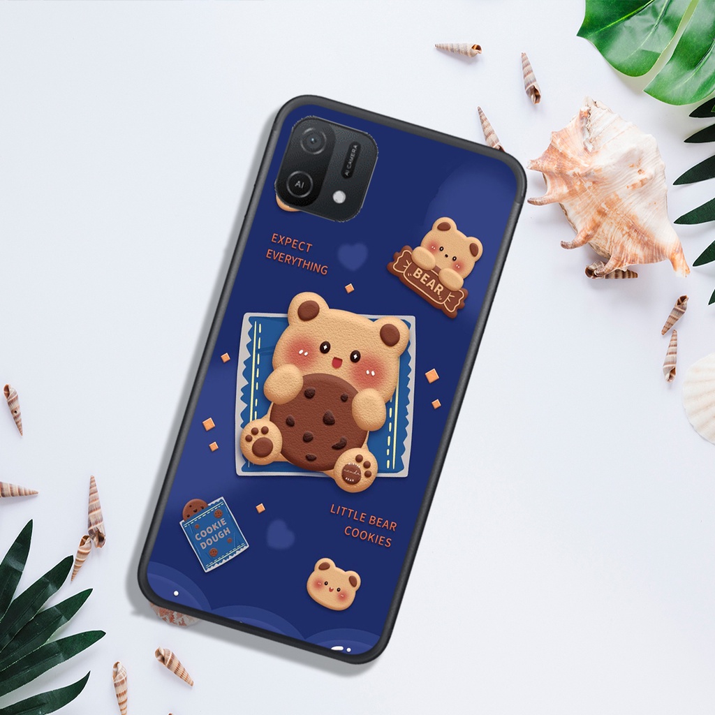 ỐP LƯNG OPPO A16 - A16K, IN HÌNH GẤU NÂU CHOCOLATE ĐÁNG YÊU.