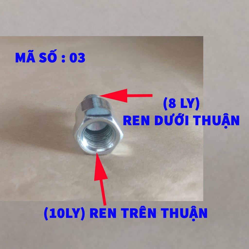 1 Con Ốc Nối Chuyển Ren Chân Gương Xe Máy Dài 3cm Lưu Ý : Chọn Đúng Phân Loại Khi Mua & Cần tư vấn chat vs shop