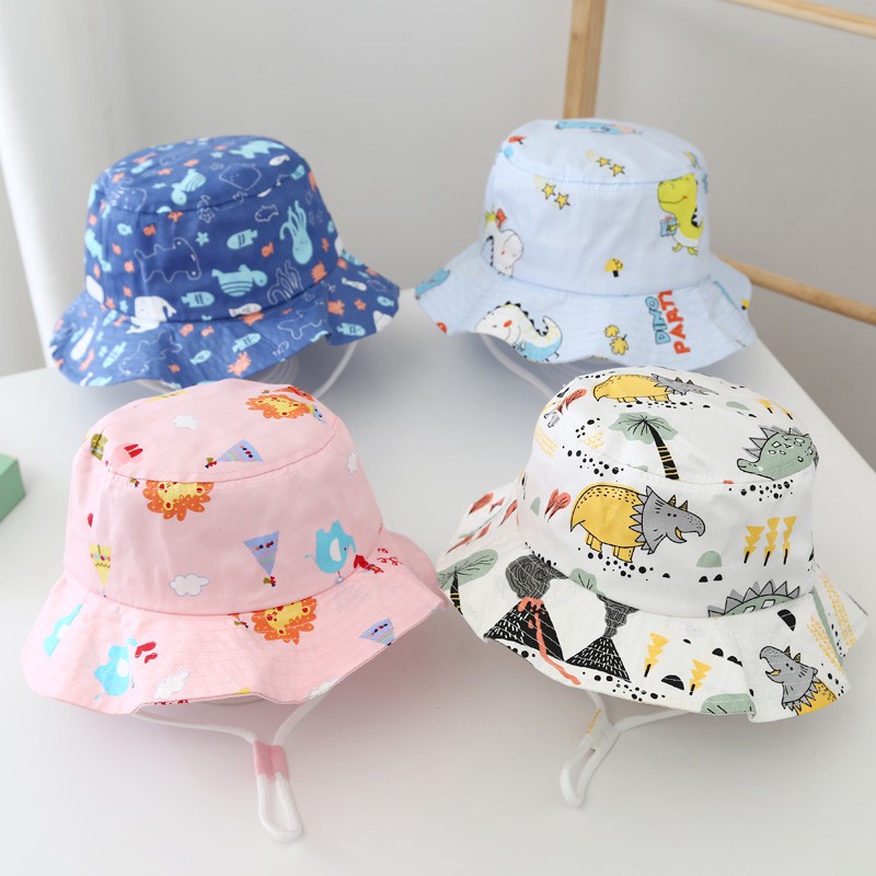 Nón Bucket Hoạ Tiết Hoạt Hình Đáng Yêu Cho Bé