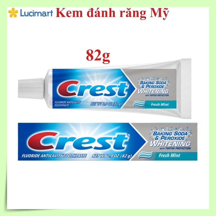 Kem đánh răng Crest 3D White, Crest GUM Detoxify, Crest Baking Soda &amp; Peroxide [Hàng Mỹ]