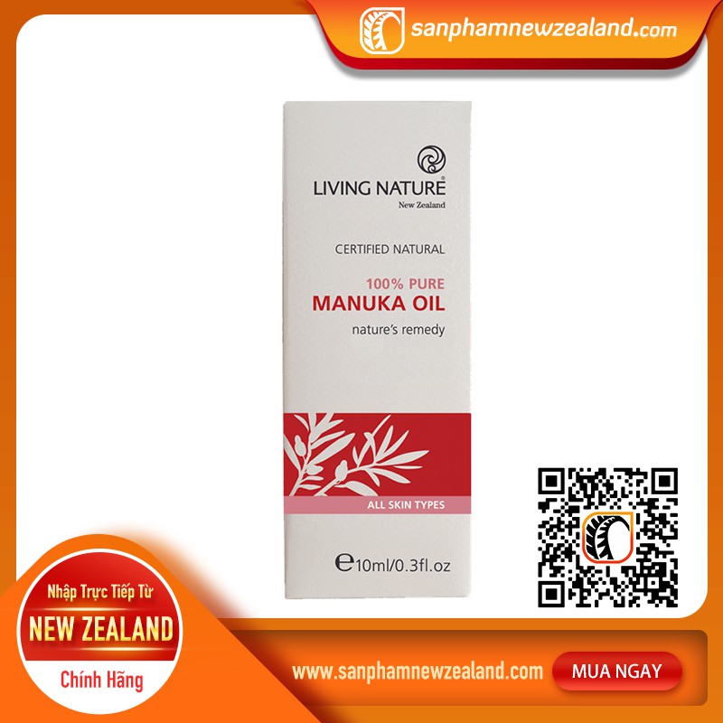 Tinh Dầu Cây Manuka 100% Tinh Khiết Living Nature 100% Pure Manuka Oil 10ml