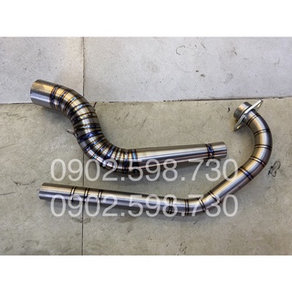 Cổ pô tăng titan xịn gắn pô lon phi 32&35-38-51mm 2 khúc from nhổng cho winner/sonic/exciter/raider/satria