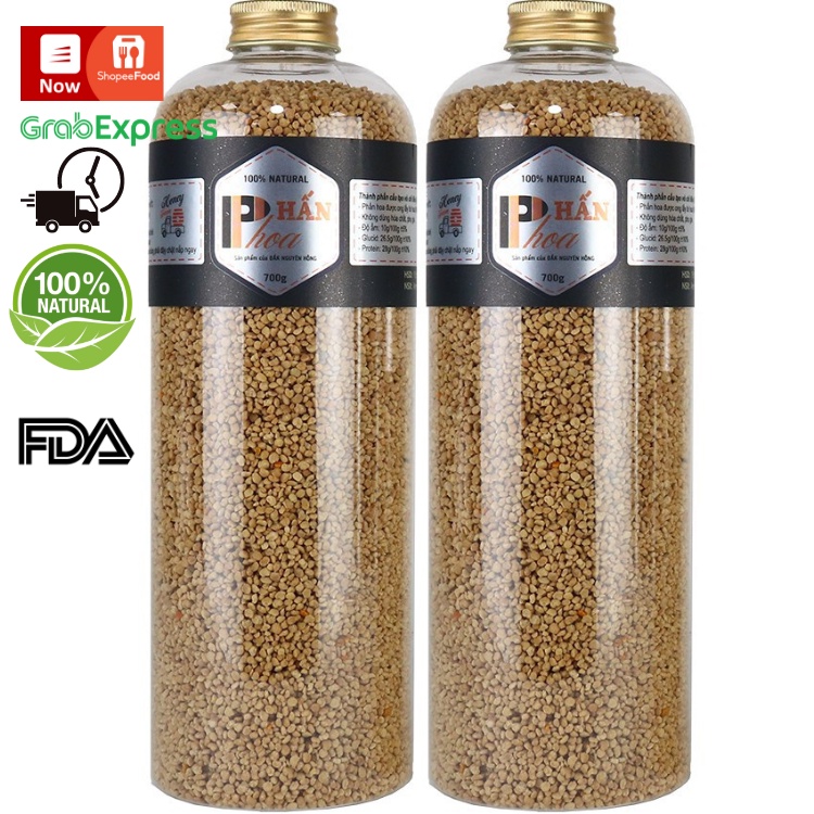 SIÊU RẺ - COMBO 2 Chai Phấn hoa Thế Hồng BEE Honey 700g (tổng 1400g) (Thơm, Ngon, Giòn)
