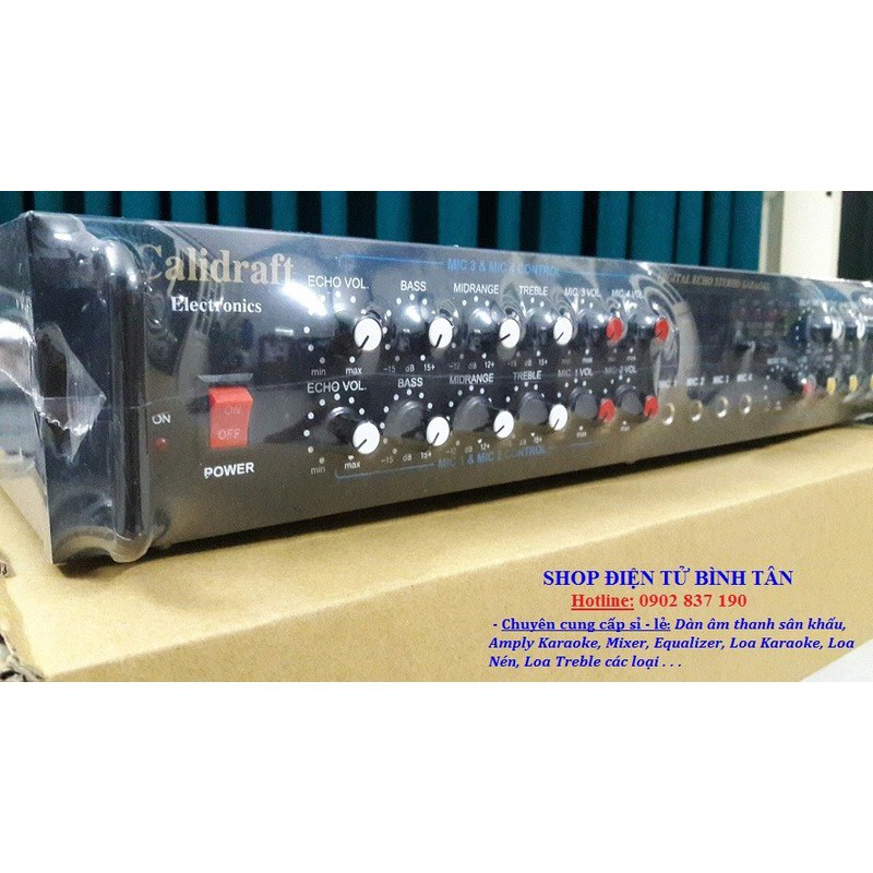 Vang - Mixer Karaoke Calidraft 2 line đèn