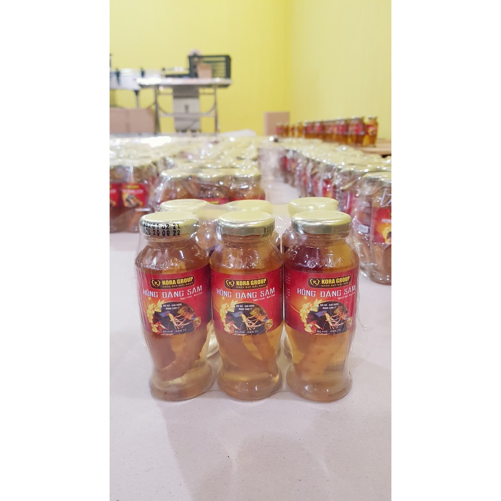 Tăng cường sinh lý nam Hồng đảng sâm Kora Group 20%, giải rượu, hết yếu sinh lý - Lốc 6 chai
