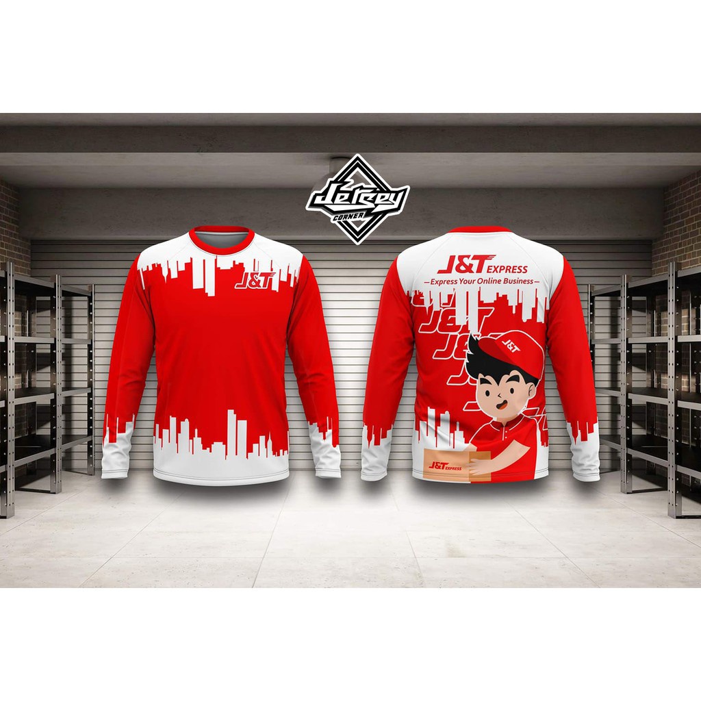 Áo Thun Thể Thao Tay Dài In Họa Tiết Logo J & T Express 2021 3d Size Xxs-6Xl