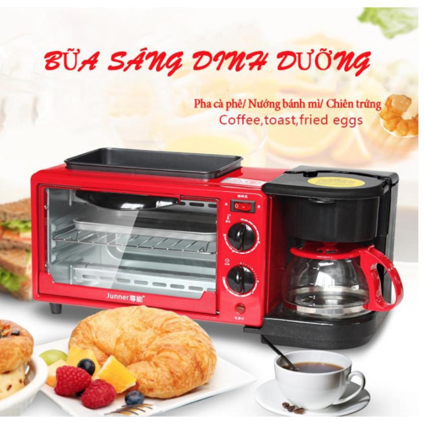 Máy làm đồ ăn sáng kiêm pha cà phê 3in1