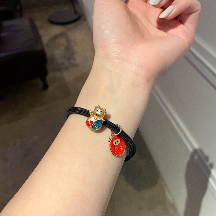 [Mã FAMAYFA giảm 10K đơn 50K] Vòng tay charm đẹp, cột tóc may mắn năm mới hình mèo thần tài và trâu vàng cao cấp | BigBuy360 - bigbuy360.vn