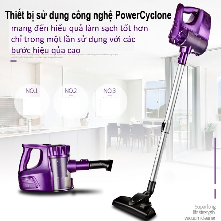 Máy Hút Bụi LIQI BH-VC601 Cầm Tay không dây 2 trong 1