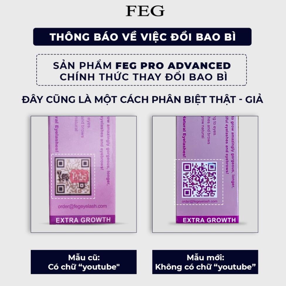 [HÀNG CHUẨN] Dưỡng mi FEG Pro-Advanced- Dưỡng mi chắc khỏe phục hồi lông mi-nang lông bị tổn thương-dưỡng mi dày dài_3ml